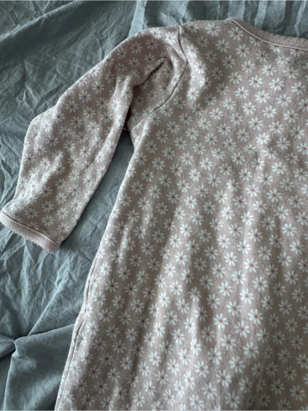 Carter's Light Pink Floral 'Little Sister' Zip Footed Pajamas